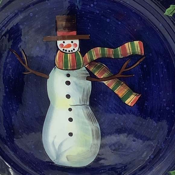 2002 Lang Primitive Colors Christmas Plate - Picture 2 of 6